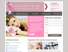 Tablet Screenshot of cancer-de-san.ro